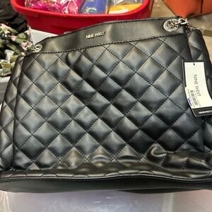 Nine West Black Quilted Shoulder Bag